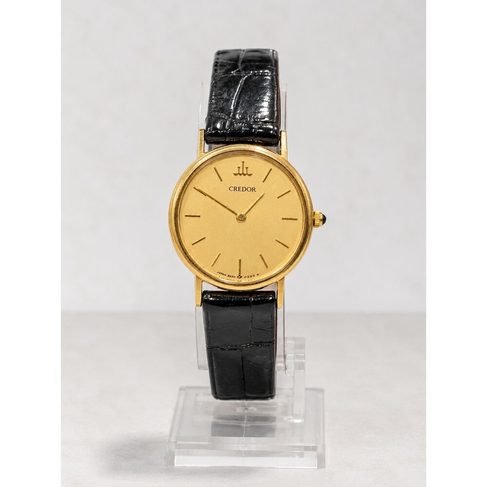 Credor Round 18K Gold 5A70-0120 - Womens Watch - Needs Battery